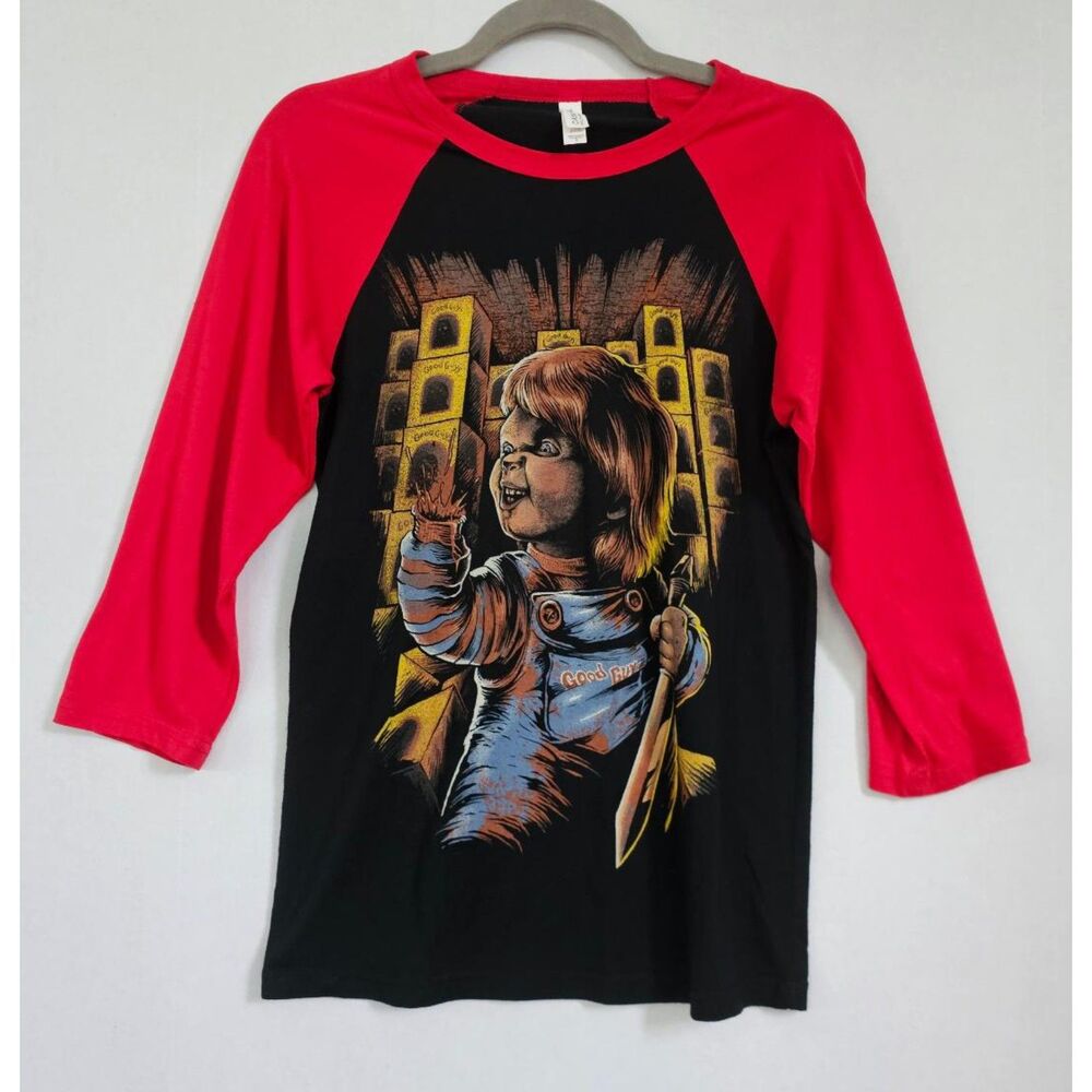 Chucky Good Guy Graphic Tee • Horror Movie Shirt • Child's Play Cult Classic EUC